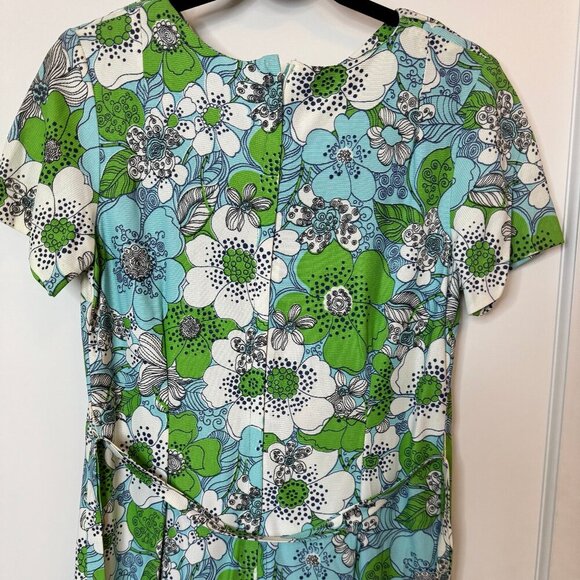 Vintage 60's Shift Dress with Belt sz Large - Picture 4 of 4